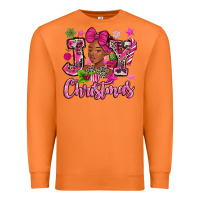 Carrot pink christmas joy black woman Premium Sweatshirt - MaliasSmallBusiness
