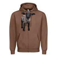 Chestnut suffolk baby sheep Zipper Hoodie - LillyAllenDesigns