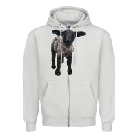 Dove Grey suffolk baby sheep Zipper Hoodie - LillyAllenDesigns
