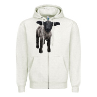 Oatmeal Heather suffolk baby sheep Zipper Hoodie - LillyAllenDesigns