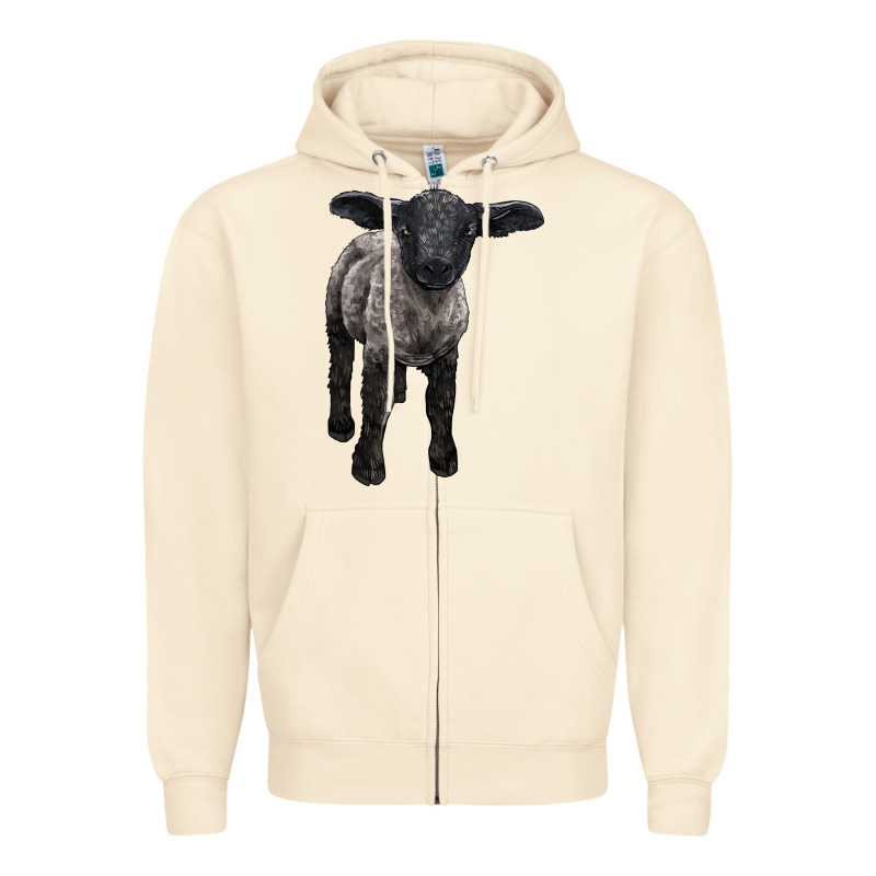 Suffolk Baby Sheep Zipper Hoodie by LillyAllenDesigns | Teevron