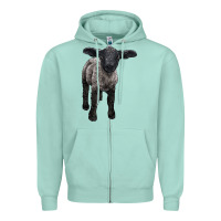 Seafoam suffolk baby sheep Zipper Hoodie - LillyAllenDesigns