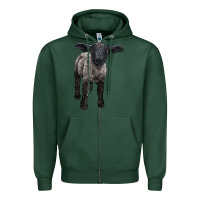 Sports Green suffolk baby sheep Zipper Hoodie - LillyAllenDesigns