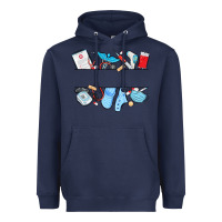 Navy custom name nurse Heavyweight Hoodie - MaliasSmallBusiness