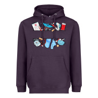 Plum custom name nurse Heavyweight Hoodie - MaliasSmallBusiness