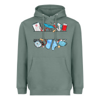 Sage custom name nurse Heavyweight Hoodie - MaliasSmallBusiness