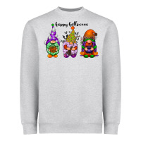 Happy Halloween Gnomes Black Heavyweight Sweatshirt | Teevron