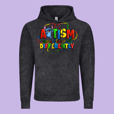 Autism Stitch Seeing The World Differently Vintage Hoodie Designed By Zillion Design Studio