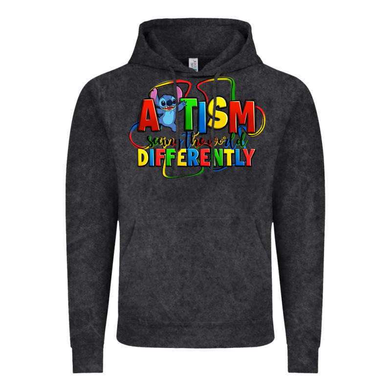 Autism Stitch Seeing The World Differently Vintage Hoodie by Zillion Design Studio | Teevron