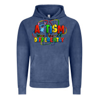 Vintage Denim autism stitch seeing the world differently Vintage Hoodie - Zillion Design Studio