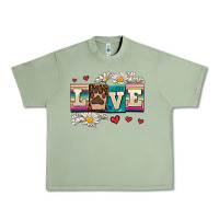 Oil Green love dog Urban Heavy Tee - AdoDesignShop