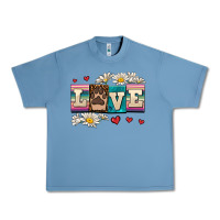 Pebble Blue love dog Urban Heavy Tee - AdoDesignShop