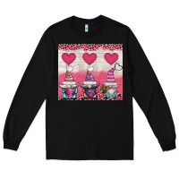 Black v.d 3 gnomes and hearts Long Sleeve Tee - AdoDesignShop