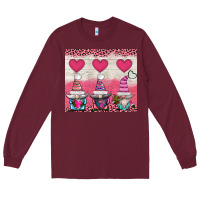 Burgundy v.d 3 gnomes and hearts Long Sleeve Tee - AdoDesignShop