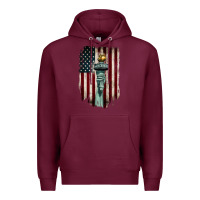 Burgundy statue of liberty torch Premium Hoodie - BarkalooDesign