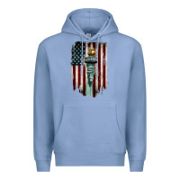 Colony Blue statue of liberty torch Premium Hoodie - BarkalooDesign