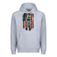 Heather Grey statue of liberty torch Premium Hoodie - BarkalooDesign