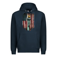 Navy statue of liberty torch Premium Hoodie - BarkalooDesign