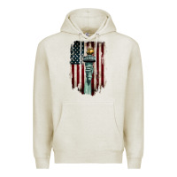 Oatmeal Heather statue of liberty torch Premium Hoodie - BarkalooDesign