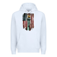 White statue of liberty torch Premium Hoodie - BarkalooDesign