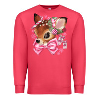 Cardinal reindeer head christmas Premium Sweatshirt - MaliasSmallBusiness