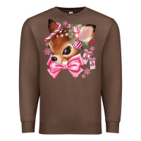 Chestnut reindeer head christmas Premium Sweatshirt - MaliasSmallBusiness