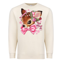 Sandshell reindeer head christmas Premium Sweatshirt - MaliasSmallBusiness