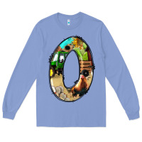 Colony Blue farm life alphabet numbers 0 Long Sleeve Tee - BundleAndBundleShop