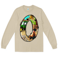 Farm Life Alphabet Numbers 0 Long Sleeve Tee | Teevron