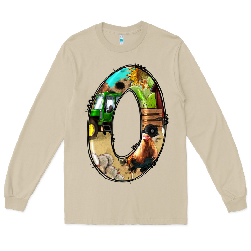 Farm Life Alphabet Numbers 0 Long Sleeve Tee by BundleAndBundleShop | Teevron