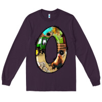 Plum farm life alphabet numbers 0 Long Sleeve Tee - BundleAndBundleShop