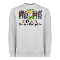 Heather Grey Mama Cita Needs a Margarita Heavyweight Sweatshirt - CowhideDigitalArt