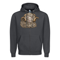 Smoke merino wool sheep head Zipper Hoodie - LillyAllenDesigns