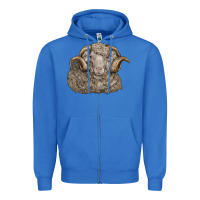 True Royal merino wool sheep head Zipper Hoodie - LillyAllenDesigns