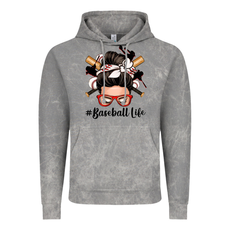 Baseball Life Messy Bun Vintage Hoodie by Zillion Design Studio | Teevron