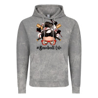 Cloud Rock baseball life messy bun Vintage Hoodie - Zillion Design Studio