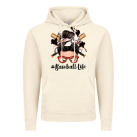 Vintage Artic baseball life messy bun Vintage Hoodie - Zillion Design Studio