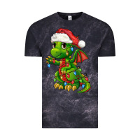 Cloud Black Christmas Cute Dragon Vintage Tee - FaDigitalArtStudio