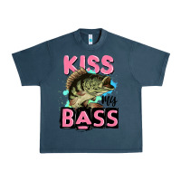 Midnight Navy kiss my bass Urban Heavy Tee - JahusDesignShop