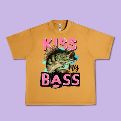 Kiss My Bass Urban Heavy Tee Designed By Jahusdesignshop