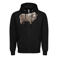 Black rambouillet sheep Zipper Hoodie - LillyAllenDesigns