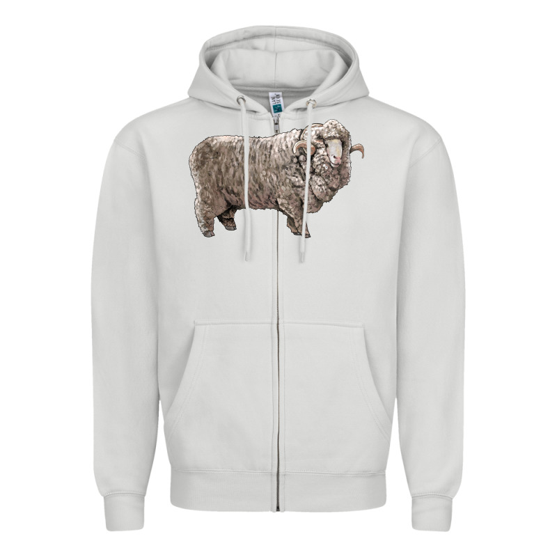 Rambouillet Sheep Zipper Hoodie by LillyAllenDesigns | Teevron