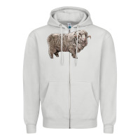 Dove Grey rambouillet sheep Zipper Hoodie - LillyAllenDesigns