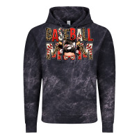 Cloud Black baseball mom messy bun Vintage Hoodie - Zillion Design Studio