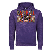 Cloud Purple baseball mom messy bun Vintage Hoodie - Zillion Design Studio
