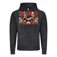 Vintage Black baseball mom messy bun Vintage Hoodie - Zillion Design Studio