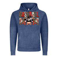 Vintage Denim baseball mom messy bun Vintage Hoodie - Zillion Design Studio