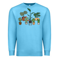 Ocean Blue just one more plant Premium Sweatshirt - MaliasSmallBusiness