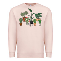 Pale Pink just one more plant Premium Sweatshirt - MaliasSmallBusiness