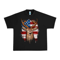 Black deer american flag Urban Heavy Tee - JahusDesignShop